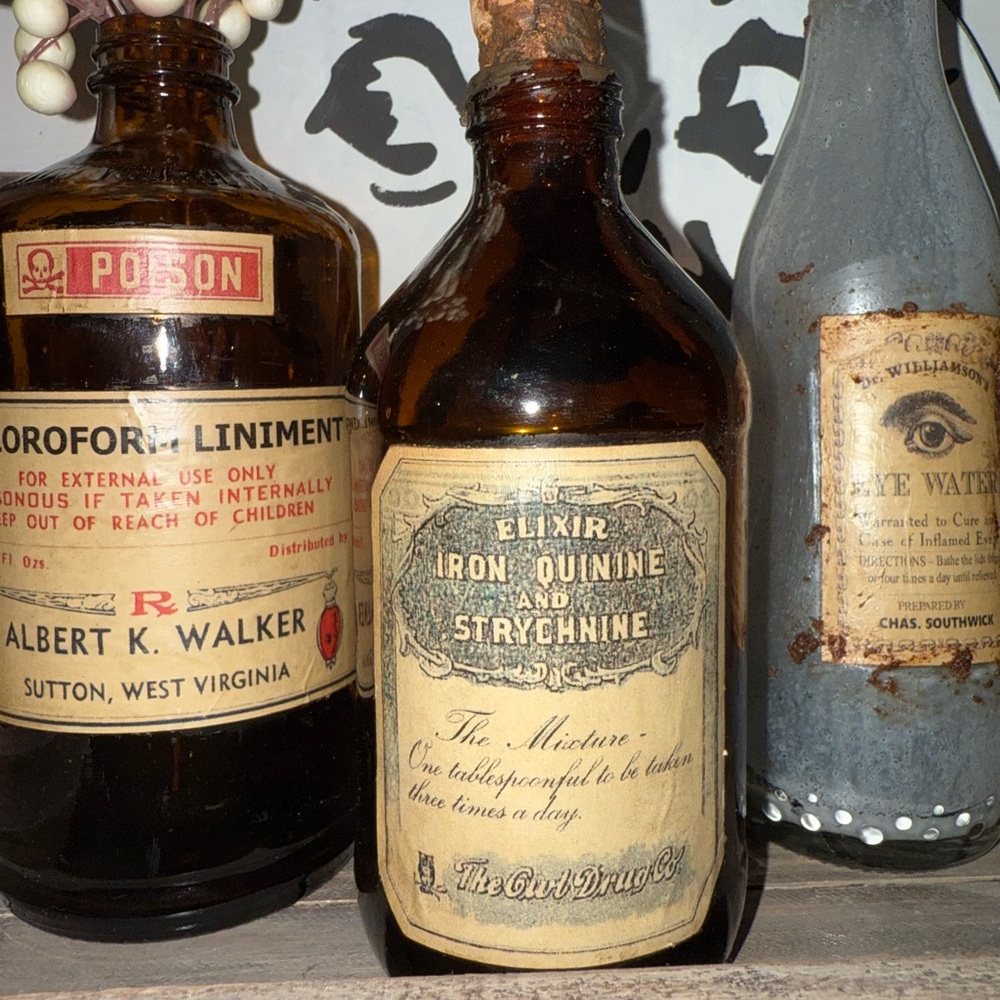 Spooky Vintage Apothecary Bottles for Halloween Decor